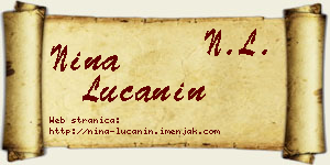 Nina Lučanin vizit kartica